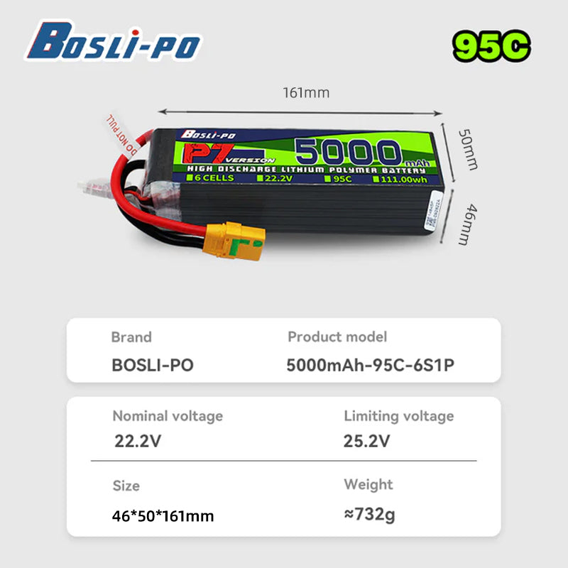 Аккумулятор Boslipo P7 Version – обзор и цена Drone Battery 6S